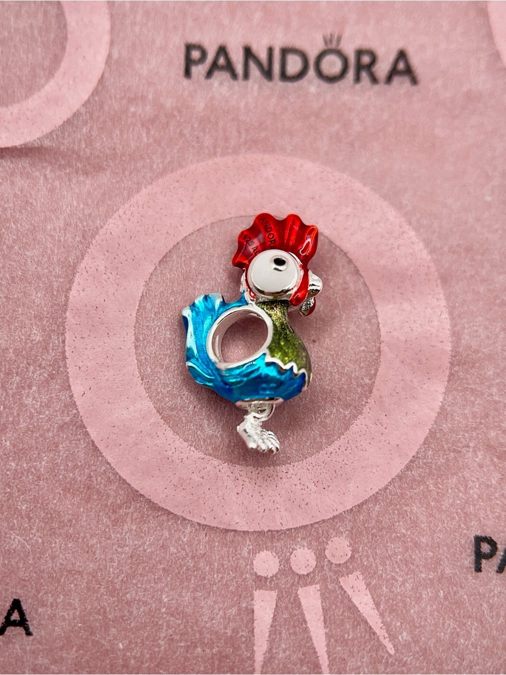 Pandora Disney Moana Hei Hei Rooster Silver Charm - Picture 2 of 6